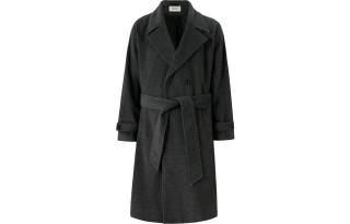 COKEIN Coat Lace Up Cinched Waist Design Men's