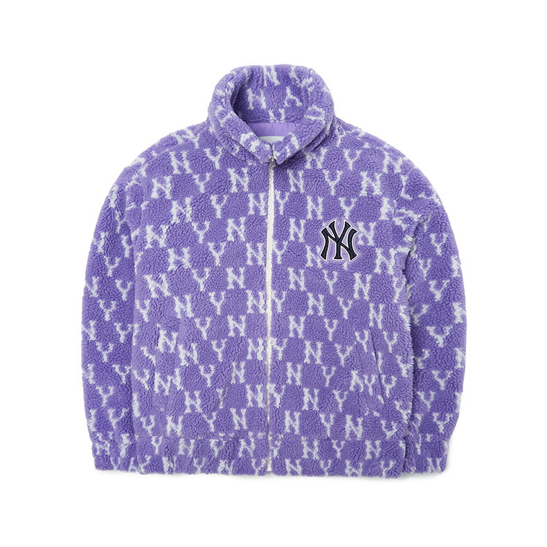 MLB New York Yankees Velvet Jackets Unisex Purple Stand Collar Moderate