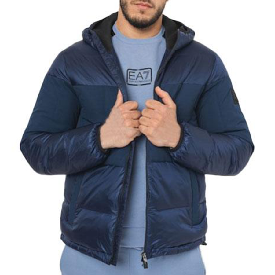 EMPORIO ARMANI EA7 Down Jacket Men's Blue