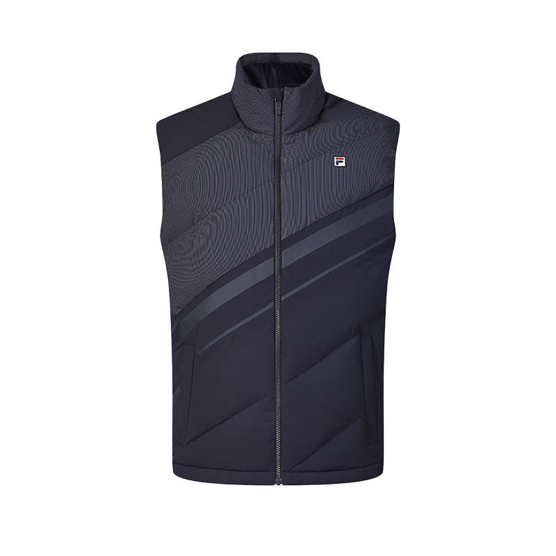 FILA Vests Men's RD Royal Blue Stand Collar Other