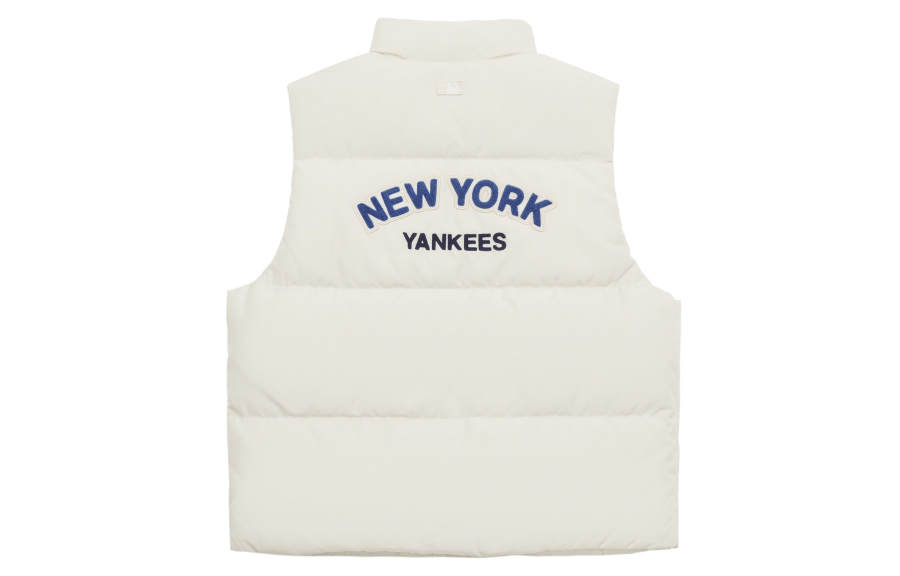 MLB Preppy Style Collection New York Yankees Down Vest Unisex Dark Cream