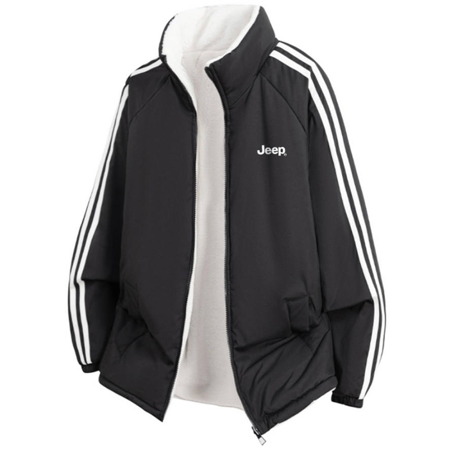 Jeep Jeep Puffer Jackets Unisex Stand Collar Thickened Reversible