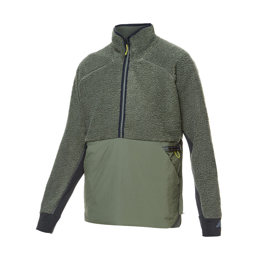 New Balance New Balance Velvet Jackets Men's Green Stand Collar Moderate