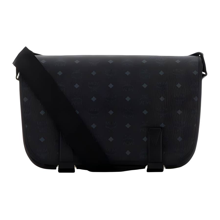 MCM Artificial Leather, Leather Crossbody Bag, Clutch, Commuter Bag Medium Unisex Black
