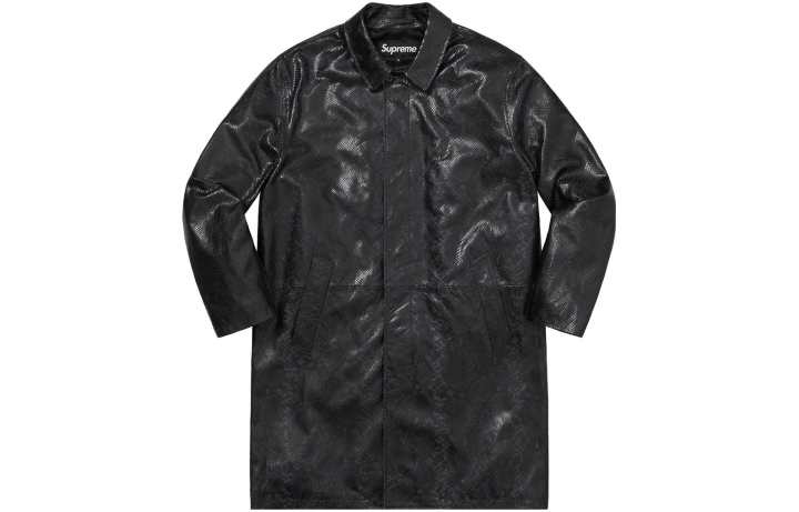 Supreme Supreme Leather Snake Trench Coat