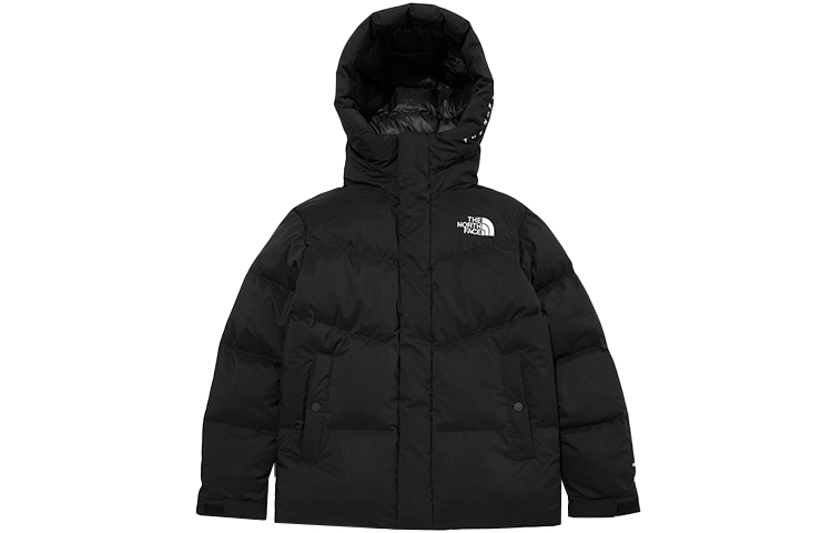THE NORTH FACE Down Jackets Unisex Black Hooded Moderate Puffer Jacket