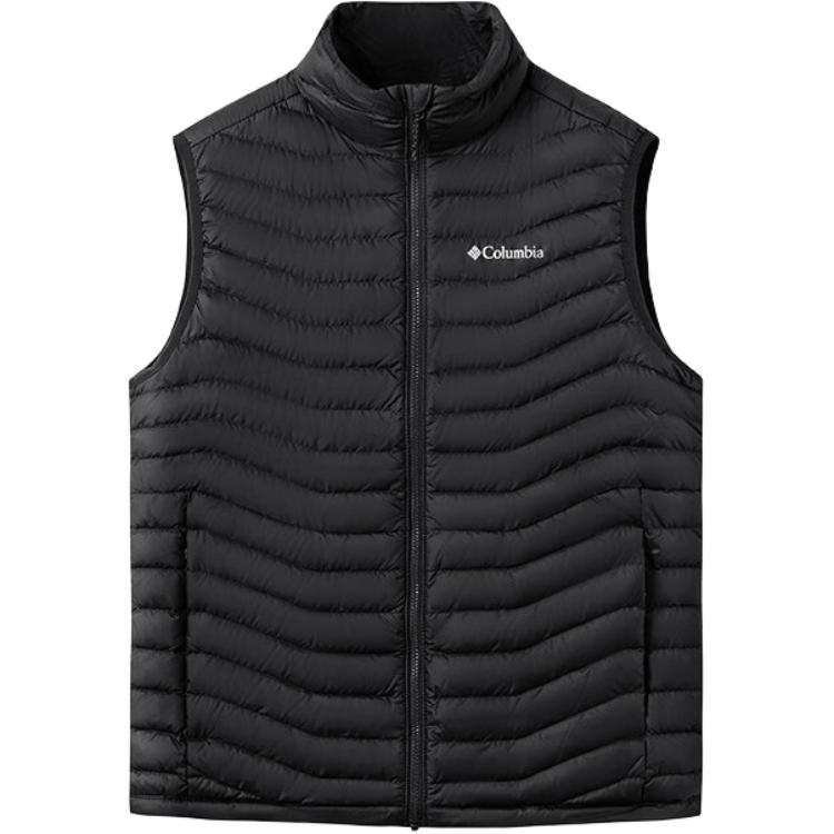 Columbia Vests Men's Black Stand Collar Moderate Other