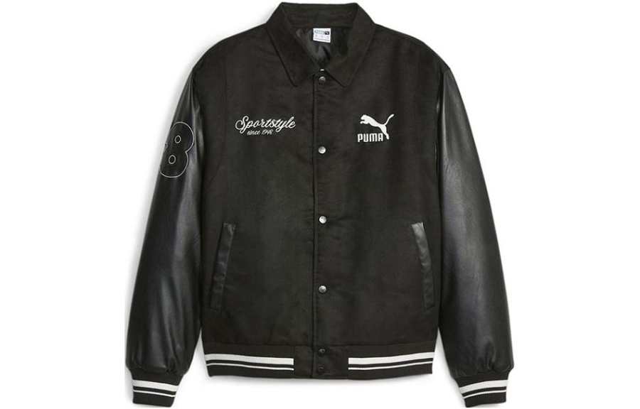 PUMA PUMA Jackets Men's Black Lapel Moderate Other