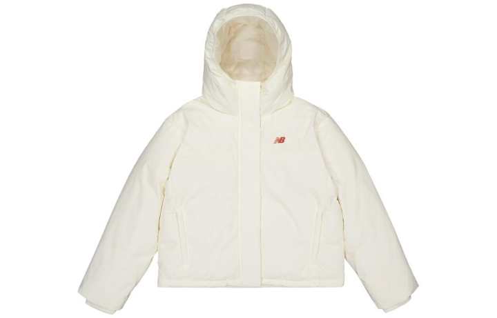 New Balance New Balance Down Jackets Unisex Ecru Hooded Moderate Other