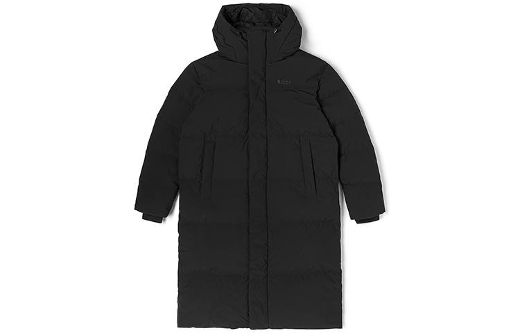 Kappa Kappa Solid Color Hooded Long Down Jacket Men's