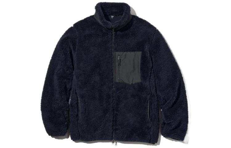 UNIQLO Velvet feel Coat Men's Navy Blue