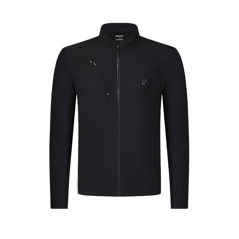 FILA Jackets Men's Pitch Black Stand Collar Moderate