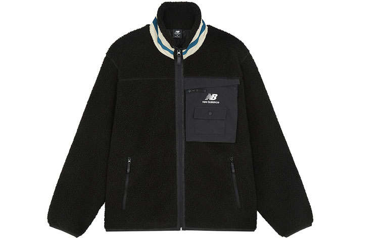 New Balance New Balance Unisex Keep Warm Velvet Jackets Unisex Black Stand Collar Moderate