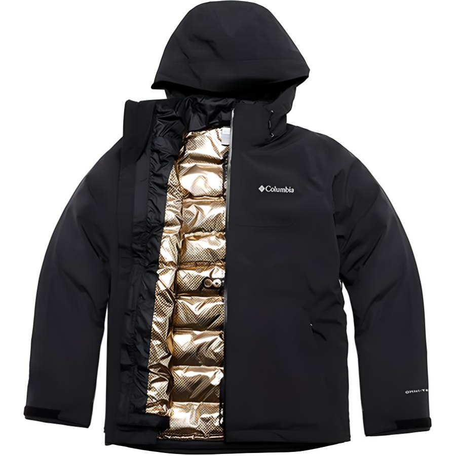 Columbia Hiking Waterproof, Windproof, Breathable, Thermal, Rainproof Windbreaker Jacket Men's Graphite Black