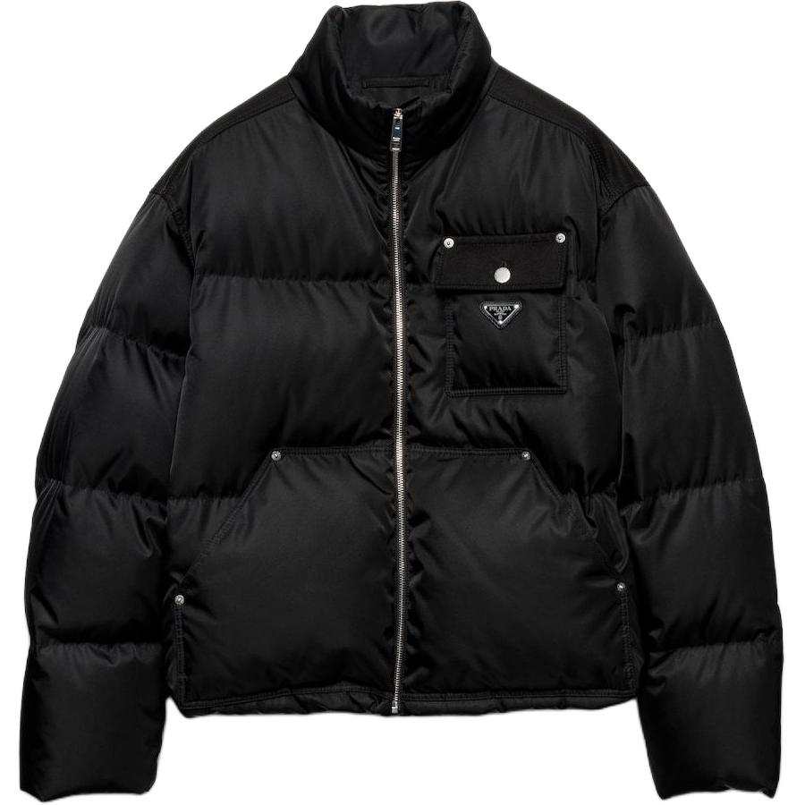 PRADA Prada cropped triangle-logo padded jacket