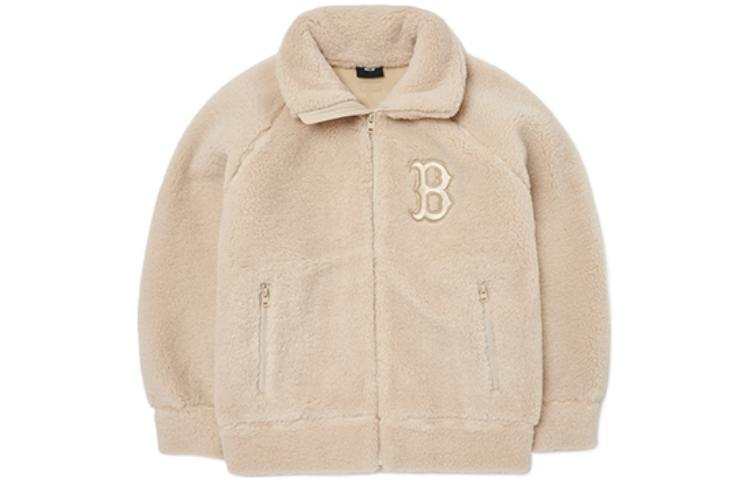 MLB FLEECE Collection Boston Red Sox Velvet feel Coat Unisex Apricot