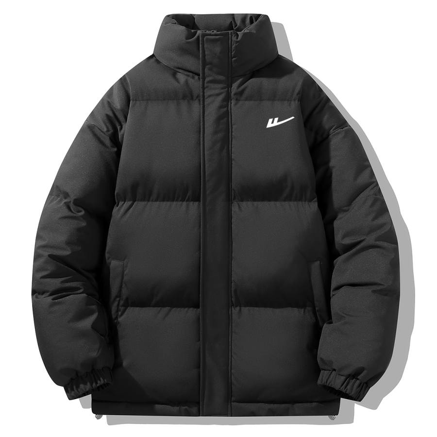 WARRIOR WARRIOR Puffer Jackets Unisex Stand Collar Thickened Padded Puffer Jacket
