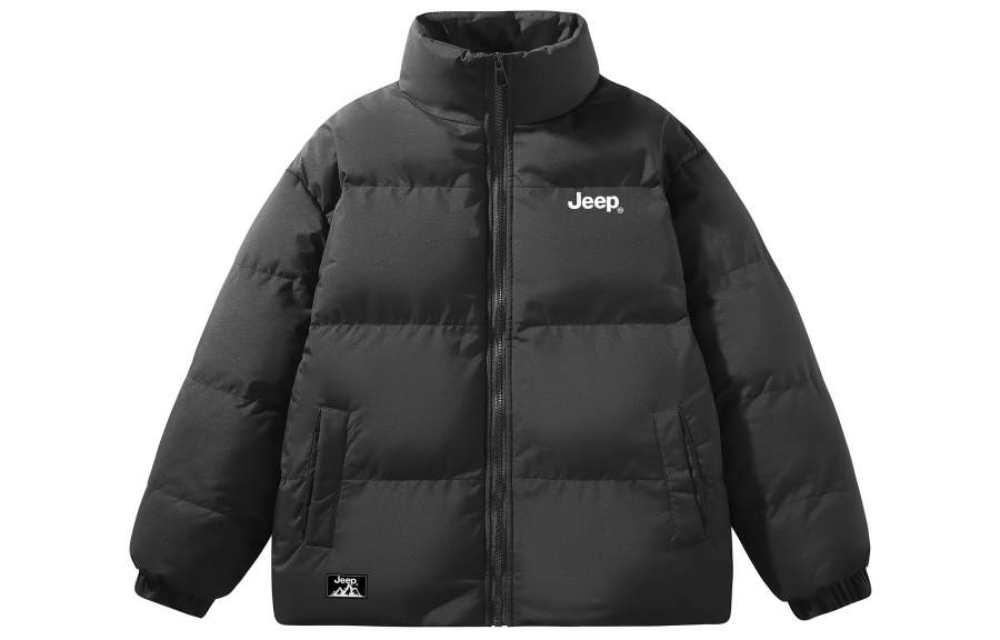 Jeep Puffer Jackets Unisex Stand Collar Moderate Padded Puffer Jacket