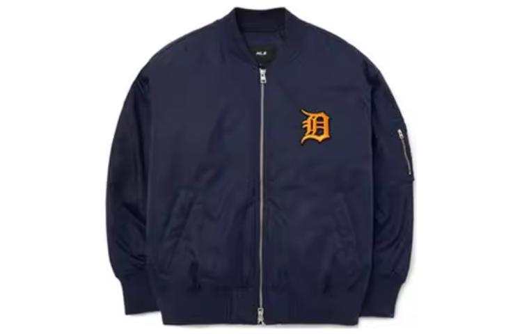 MLB Detroit Tigers Jackets Unisex Navy Blue Baseball Collar Moderate Other
