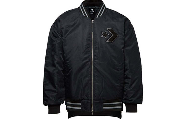Converse Converse Baseball Jerseys Men's Black Baseball Collar Moderate Straight Fit