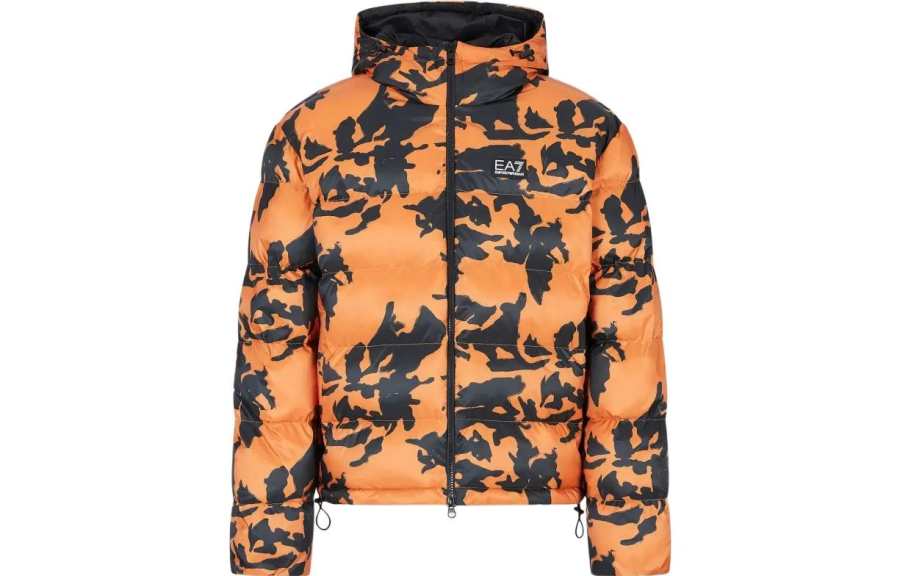 EMPORIO ARMANI EA7 FW22 Puffer Jacket Men's Orange