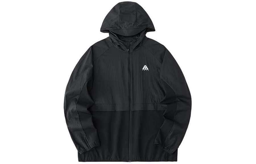 Anta Waterproof UV Protection Sun Protection Clothing Unisex Basic Black