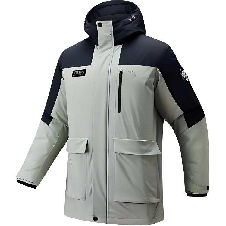 ANTA Anta Down Jacket Men's Floating Gray/Basic Black