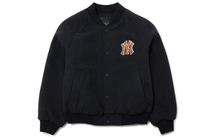 MLB MLB Baseball Jerseys Unisex Black Baseball Collar Moderate Straight Fit