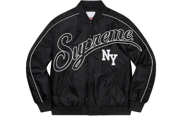 Supreme Supreme Contrast Script Varsity Jacket