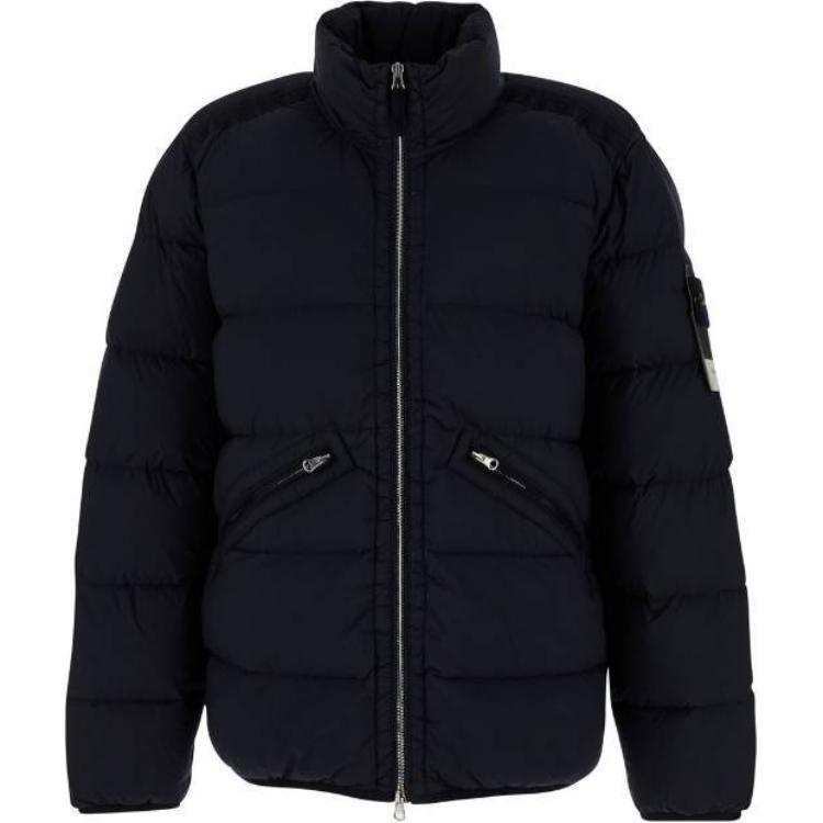 STONE ISLAND High Neck Zip Up Coat