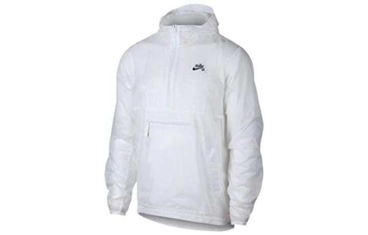 Nike Nike Sun Protection Clothing Men's White Stand Collar Moderate Straight Fit