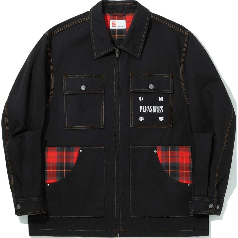 Li-Ning Li Ning x PLEASURES Denim Jacket Men's Black