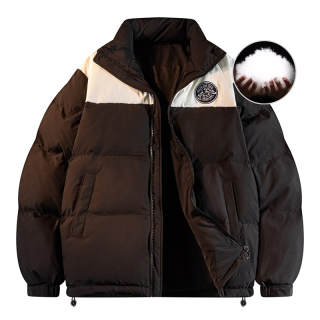 JCUI Down Jackets Unisex Stand Collar Thickened Puffer Jacket