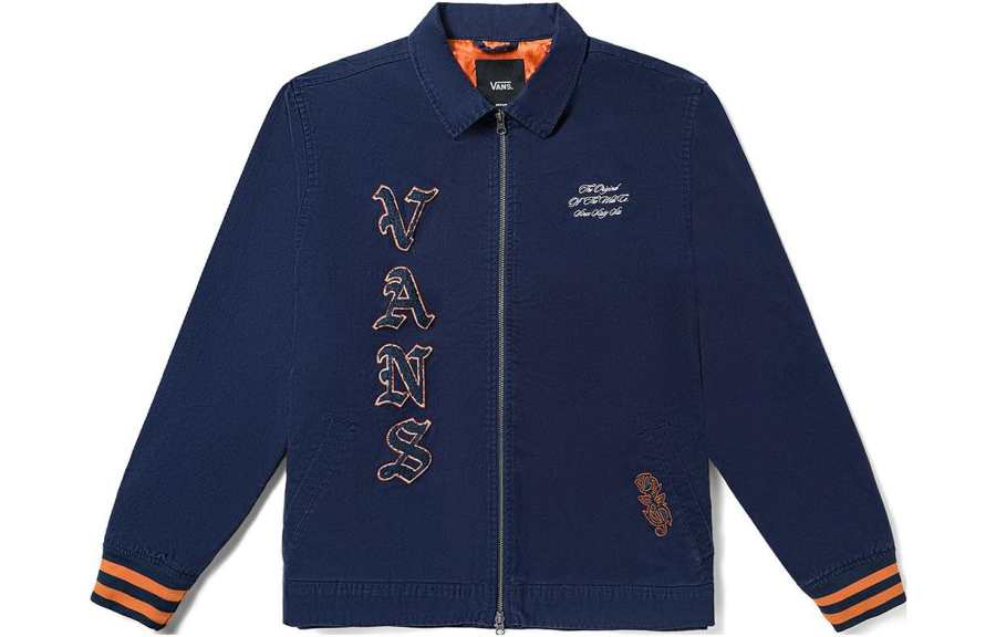 Vans Vans Elder Station Jackets Men's Dark Blue Lapel Moderate Other