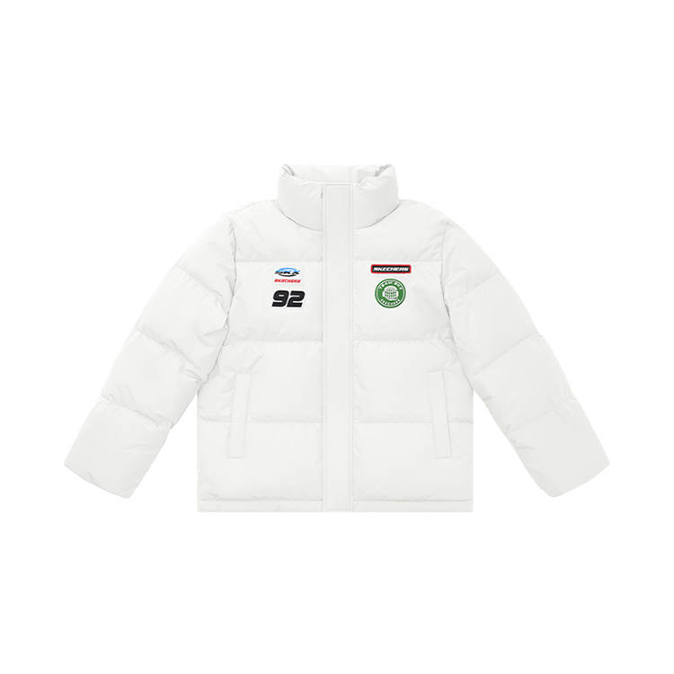 Skechers Sports League Collection Down Jacket Men's Marshmallow White