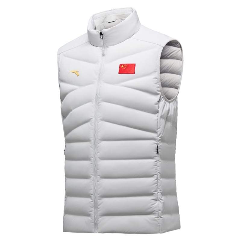 ANTA Vests Men's Sand Grain Gray Stand Collar Moderate Other