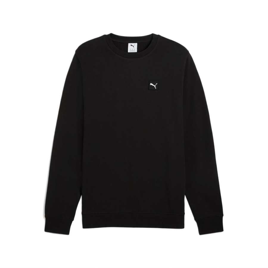 PUMA PUMA Sweatshirts Men's Black Crew Neck Moderate Regular