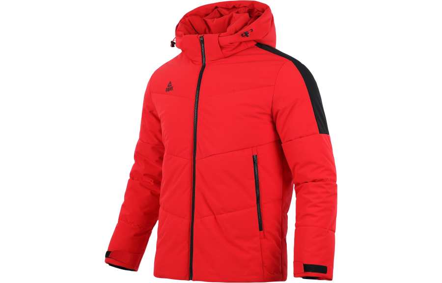 PEAK PEAK Puffer Jackets Men's Dark Red Hooded Thickened Other