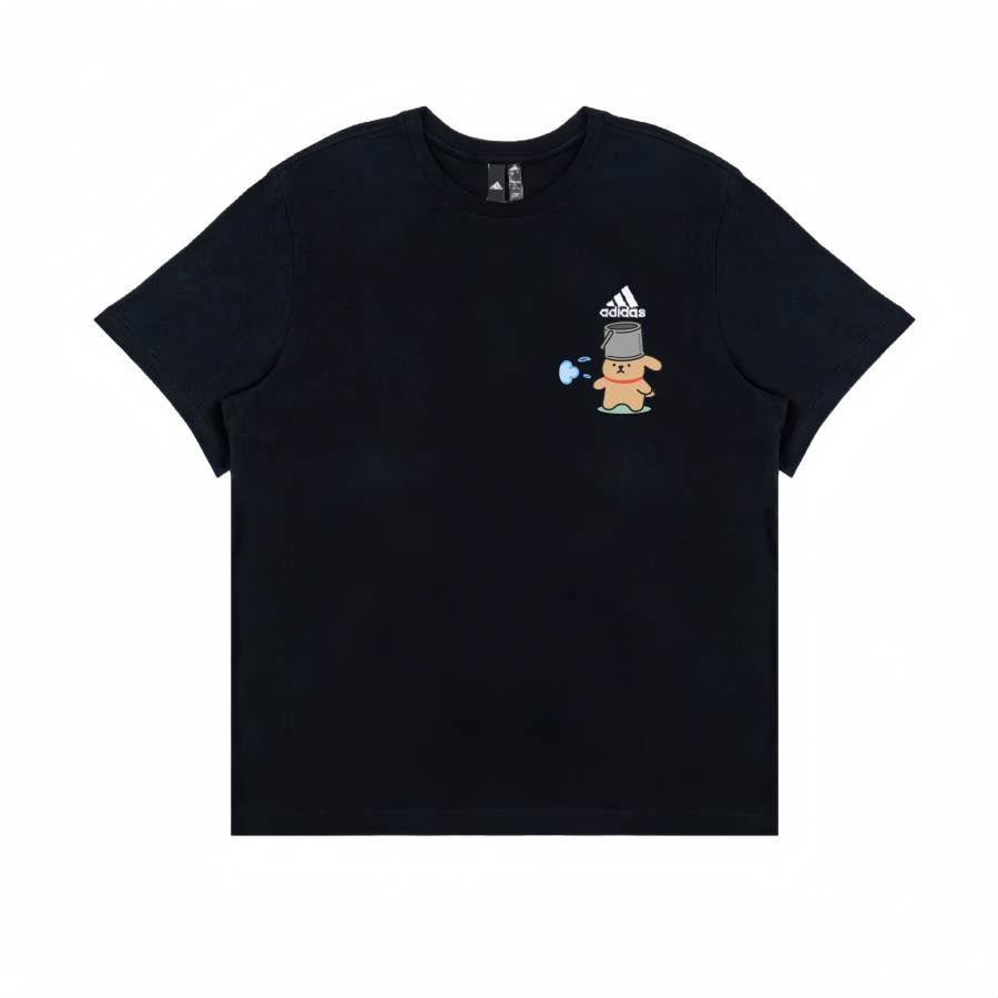 Adidas Adidas T Shirts Unisex Black Crew Neck Moderate Straight Fit