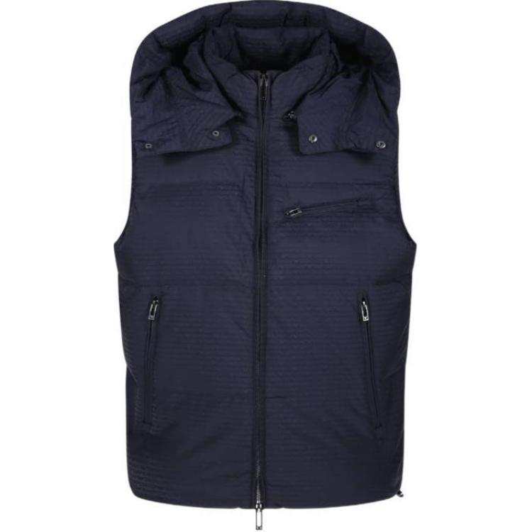 EMPORIO ARMANI All Over Logo Jacquard Down Vest