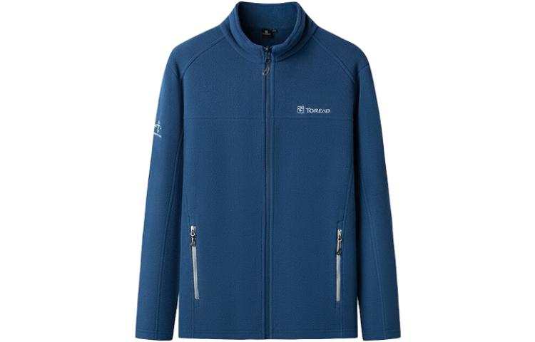 TOREAD Velvet Jackets Men's Iron Blue Stand Collar Moderate