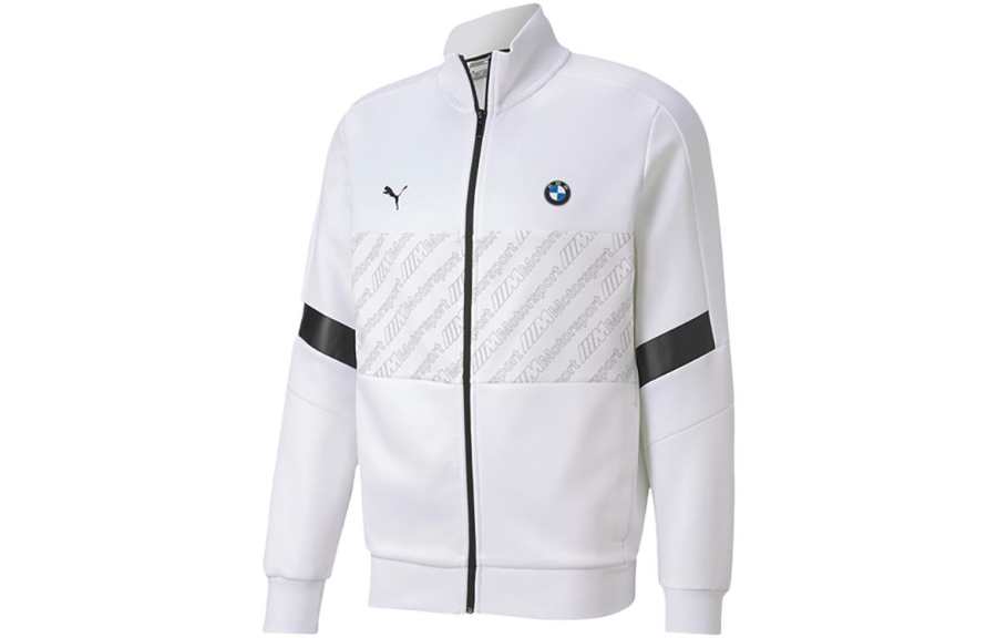 PUMA X BMW Jackets Men's White Stand Collar Moderate Other