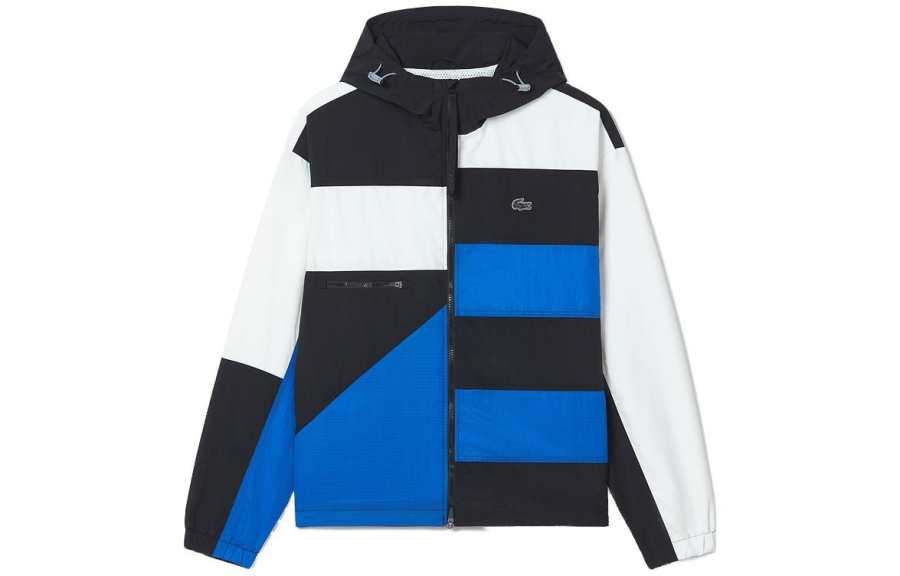 LACOSTE LACOSTE Jacket Men's Black White Blue