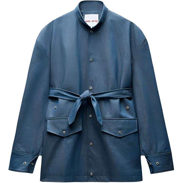 ZARA AO YES SS25 Denim Jacket Unisex Blue
