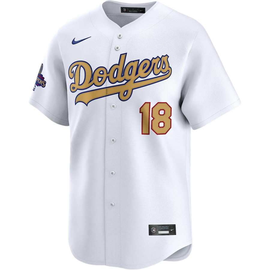 Nike Nike Yoshinobu Yamamoto Los Angeles Dodgers 2025 World Series Champions Gold Men's Nike Dri FIT Adv Mlb Limited Jersey