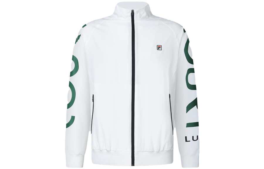 FILA Jackets Men's White Stand Collar Moderate Other