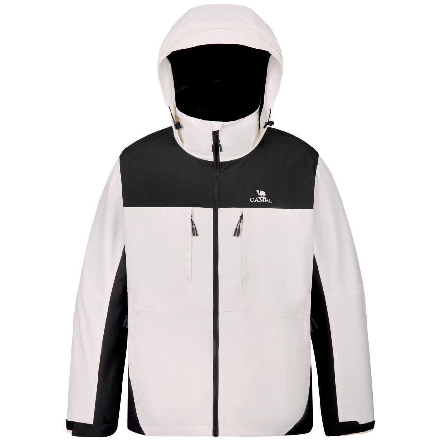CAMEL Detachable Hood Windproof Water Repellent Thermal 3 in 1 Duck Down Parka Down Jacket Unisex