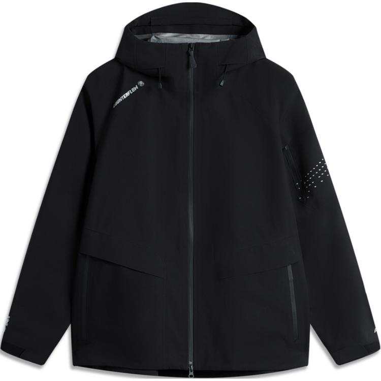 Li-Ning Li Ning Waterproof And Windproof Outdoor Hiking Windbreaker Jacket Unisex Black