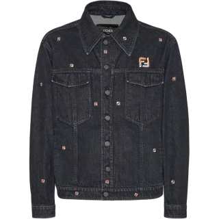 FENDI SS25 Denim Jacket Men's Gray