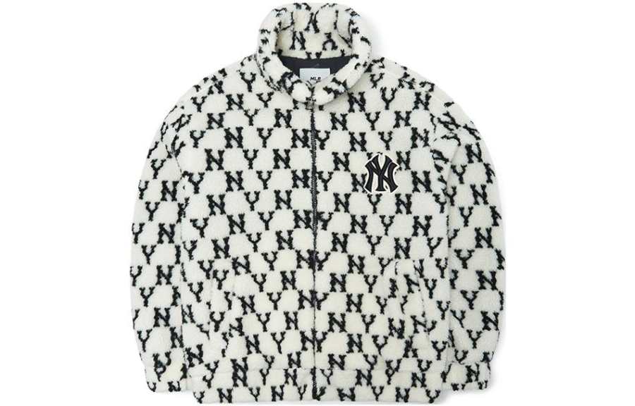 MLB MLB Velvet feel Coat Unisex Cream White